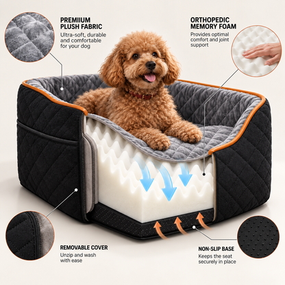 Marlo&Co™ Plush Front Dog Car Seat